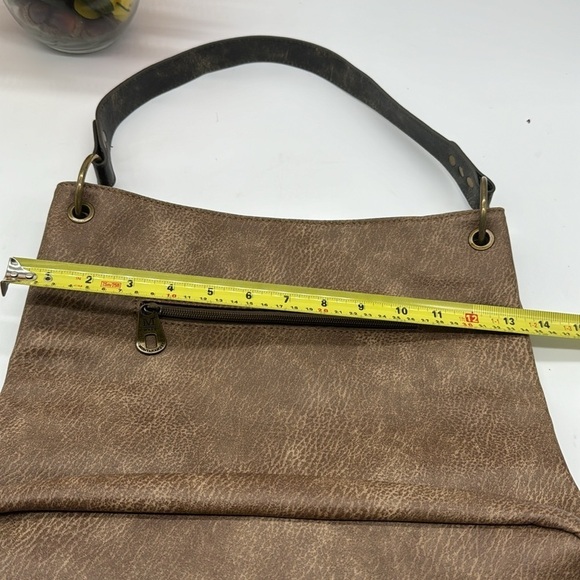 Montana West Two Tone Brown Shoulder Bag BRN6020C - Picture 7 of 16